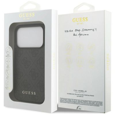 8. Guess 4G Classic Hülle für iPhone 17 Pro / 18 Pro - Schwarz