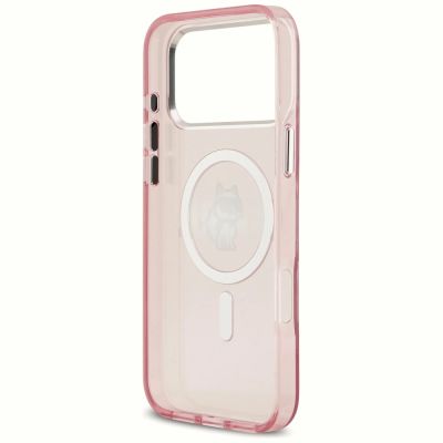 7. Karl Lagerfeld IML Choupette Sketch Logo MagSafe Hülle für iPhone 17 Pro Max - Pink
