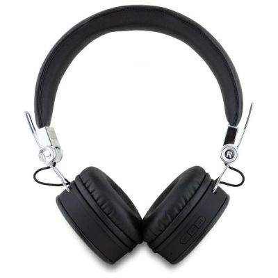 3. Guess Bluetooth-On-Ear-Kopfhörer ENC GUBH70PGTSPSK schwarz/schwarz. Gekörnte klassische runde Form