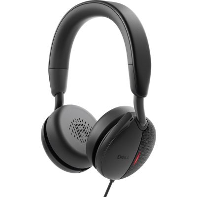 2. DELL WH5024 Headset mit Kabel, Kopfbügel, Anruf-/Musikfunktion, USB Typ-C, Schwarz
