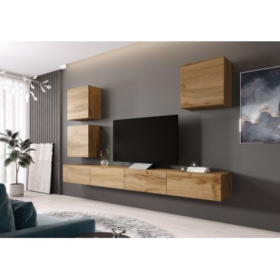 2. VIGO quadratische Vitrine 50/50/30 Eiche Wotan