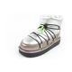 12. D.Franklin Damen Schneestiefel Winter Modische Isolierte Stiefeletten Silber