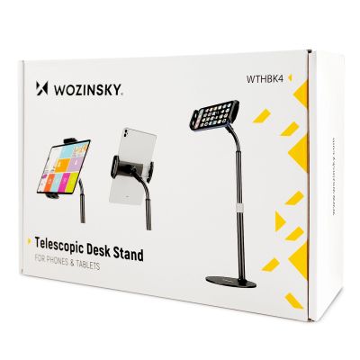 5. Wozinsky Tablet- und Telefon-Tischständer Schwarz (WTHBK4)