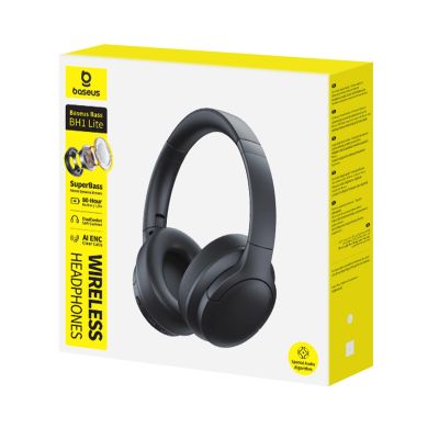 4. Baseus Bass BH1 Lite Kabellose On-Ear-Kopfhörer mit Bluetooth 6.0 - Schwarz