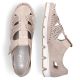 7. Rieker W RKR651 beige Leder Klettverschluss durchbrochene Schuhe