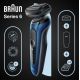 3. Braun Series 6 61-B4500cs – Folienrasierer – Blau – Tasten – LED – Laden – Ein/Aus – Netz-/Akkubetrieb