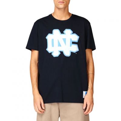 2. Mitchell & Ness NCAA University Of North Carolina Großes Logo-T-Shirt M BMTRINTL1272-UNCNAVY