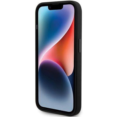 5. Karl Lagerfeld Silikon Ikonik Metal Pin Hülle für iPhone 15 Pro – Schwarz