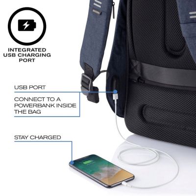 15. XD DESIGN DIEBSTAHLSICHERER RUCKSACK BOBBY HERO SMALL MARINEBLAU P/N: P705.705