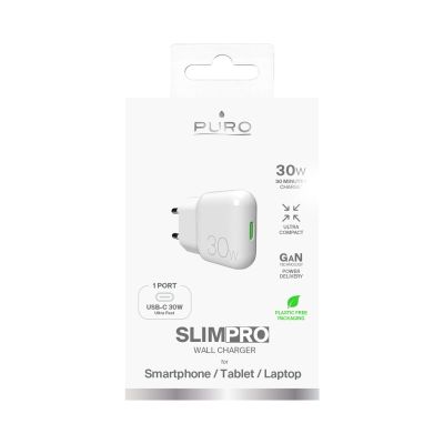 3. GaN Puro SLIMPRO 30W USB-C-Wandladegerät - Weiß