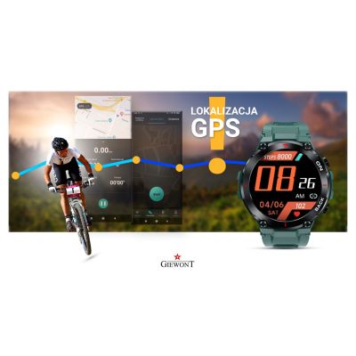 5. GIEWONT Pionier GPS GW460-2 Smartwatch – Seegrün