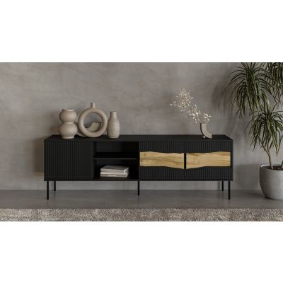 7. INSERTO 3D1W TV-Schrank 190x40x61,5 schwarz + LED