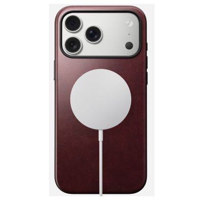 2. Nomad Moderne Lederhülle für 17,5 cm (6,9") Mobiltelefone, Burgunderrot