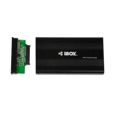 3. IBOX HD-02 Externes 2,5" USB 3.0 Gehäuse IEU3F02 (2,5"; USB 3.0; Aluminium; schwarz)