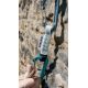 6. Edelrid 737930106020 Kletterkarabiner, Verschluss mit Verriegelung, D-Form, Blau, Silber, 6 Stück