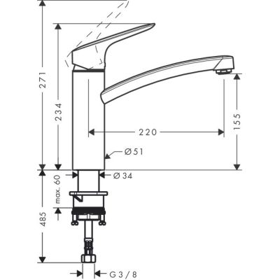 2. HG Logis 160 Kokken Küchenarmatur – Kokkenarmatur m/svingtud, krom