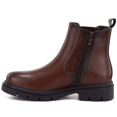 3. Braune Damen-Ankle-Boots aus Leder, Sergio Leone BT-01-S