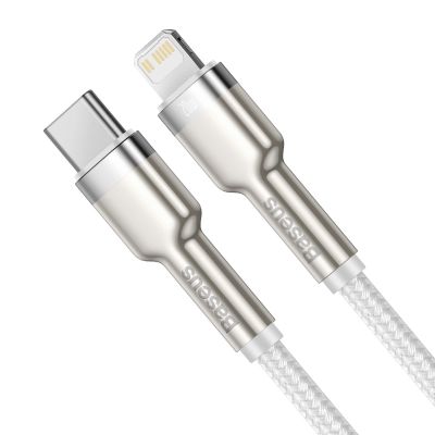 2. Baseus Cafule Series Metal Data USB-C / Lightning 20W PD-Kabel 2 m - Weiß