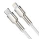 2. Baseus Cafule Series Metal Data USB-C / Lightning 20W PD-Kabel 2 m - Weiß