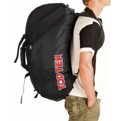 3. TOP TEN Sporttasche mit Rucksackfunktion 55 x 29 x 27 cm TOR-P6A schwarz (PREISÄNDERUNG)