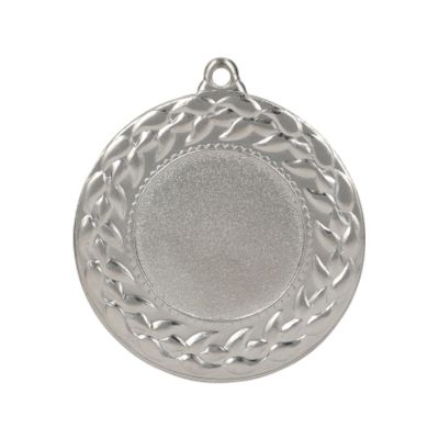 6. Silbermedaille mit Platz für ein 25-mm-Emblem – Stahlmedaille