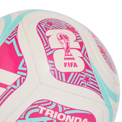 7. adidas World Cup 26 Trionda Club Fußball weiß, pink und blau JD8054