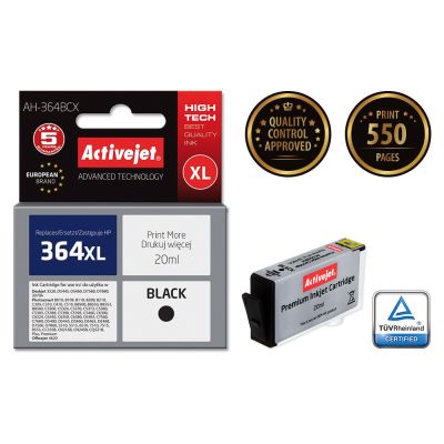 2. Activejet AH-364BCX Tinte (ersetzt HP 364XL CN684EE; Premium; 20 ml; Schwarz)