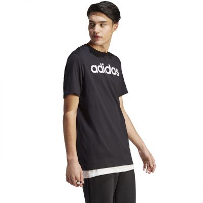 5. adidas Essentials Single Jersey Linear Logo-T-Shirt mit Stickerei M IC9274