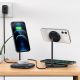 8. Acefast 15W Qi Wireless Charger für iPhone (mit MagSafe) und Apple AirPods Ständerhalter Magnethalter grau (E6 grau)