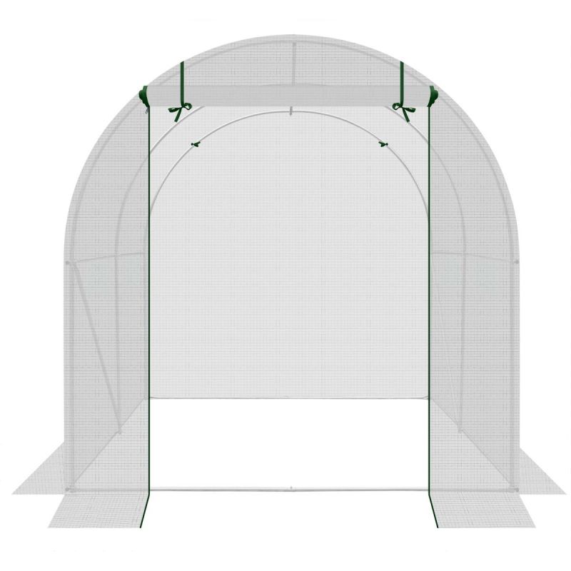 24. Gewächshaus-Gartentunnel 200x200x200CM PE-Konstruktion Weißer Stahl