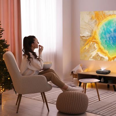 25. Yaber K300s Multimedia-Laser-RGB-FullHD-1080p-Projektor mit JBL-Lautsprechern – Schwarz
