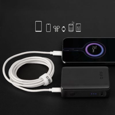 3. SBS TECABLETISSUETCCG USB-C – USB-C-Kabel 1,5 m 60 W geflochten – grau