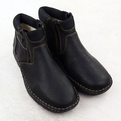3. Herren-Lederstiefeletten mit Reißverschluss, schwarz, Rieker 05362-00
