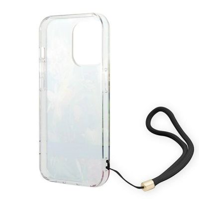 6. Guess GUOHCP14XHFLSB iPhone 14 Pro Max 6,7 "blau / blauer Hardcase Flower Strap