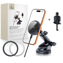 Tech-Protect V9 MagSafe 25W Qi 2.2 Autoladegerät – Schwarz