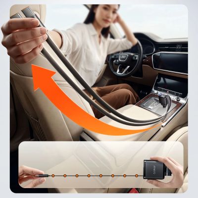 5. Autoladegerät ORICO Twin Reach 45 W 1A3C mit zwei einziehbaren Kabeln