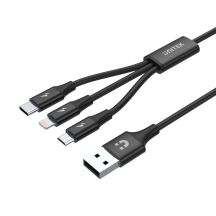 UNITEK USB 3-IN-1-LADEKABEL (C, LIGHTNING, MUSB)
