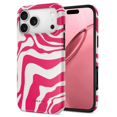 2. Tech-Protect Lamano MagSafe Hülle für iPhone 18 Pro Max / 17 Pro Max – Weiß und Rosa