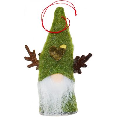 Weihnachtsanhänger, 9 cm, grün, Weihnachtsmann