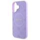 6. Guess Saffiano Peony Classic Logo MagSafena iPhone 16 Plus Hülle – Lila
