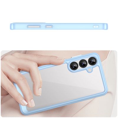 3. Outer Space Hülle für Samsung Galaxy A36 Cover mit Flexiblem Rahmen - Blau
