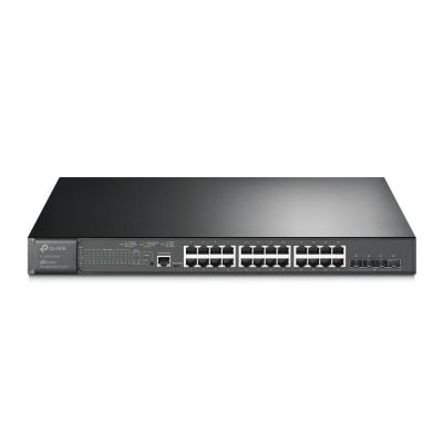 2. TP-Link Omada SG3428XMP Netzwerk-L2+-Gigabit-Ethernet-Port (10/100/1000) mit PoE-Unterstützung, 1 HE, Schwarz