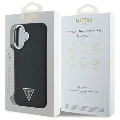8. Guess GUHMP16MPGTSPSK iPhone 16 Plus 6,7" schwarz/schwarzes Hardcase Grained Triangle MagSafe