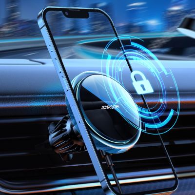 4. Joyroom Auto-Handyhalterung mit Qi 15W induktivem Ladegerät (MagSafe kompatibel) für Lüftungsschlitze, silber (JR-ZS291)