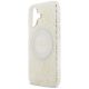 6. Guess IML Flowers Electro Pearl Strap MagSafe Hülle für iPhone 17 - weiß
