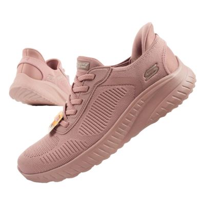 Skechers Bobs Squad-Chaos bequeme Damen SLIP-INS Sportschuhe rosa