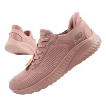 Skechers Bobs Squad-Chaos bequeme Damen SLIP-INS Sportschuhe rosa
