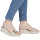 6. Beige Keilsandalen für Damen Rieker 67410-62