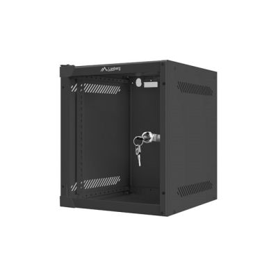 3. Lanberg WF10-2306-10B Einzelschrank (6 HE; 329 mm / 280 mm / 310 mm; Wandmontage; Glas; 10"; Schwarz)