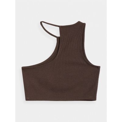 6. Asymmetrisches One-Shoulder-Crop-Top für Damen 4F